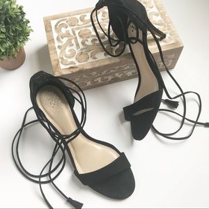 Vince Camuto • Mariya Black Tassel Wrap Heels